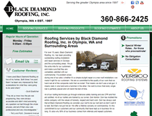 Tablet Screenshot of blackdiamondroofing.com